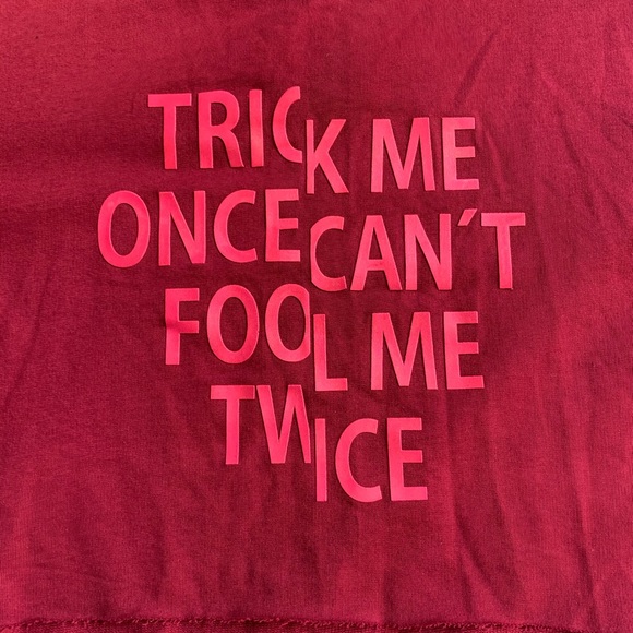 H&M Maroon Long Sleeve Crop Top - Picture 2 of 3